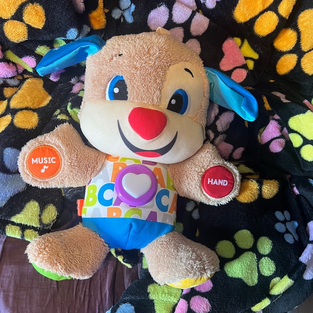 Colorful Learning Plush Puppy Toy